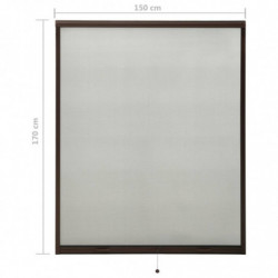 Insektenschutzrollo für Fenster Braun 150x170 cm