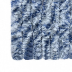 Insektenschutz-Vorhang Blau, Weiß und Silbern 90x220cm Chenille