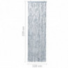 Insektenschutz-Vorhang Weiß und Grau 120x220 cm Chenille