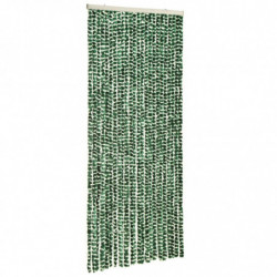 Insektenschutz-Vorhang Grün und Weiß 90x220 cm Chenille