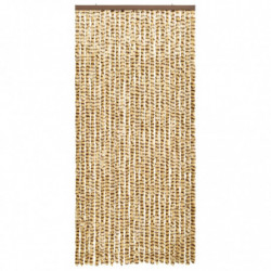 Insektenschutz-Vorhang Beige und Braun 100x220 cm Chenille