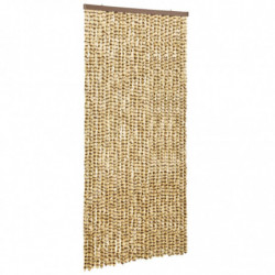 Insektenschutz-Vorhang Beige und Braun 100x220 cm Chenille