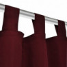 Vorhänge Gardienen aus Satin 2-teilig 140 x 225 cm Dunkelrot