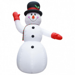 Aufblasbarer Schneemann mit LED zu Weihnachten IP44 600 cm XXL