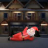Aufblasbarer Weihnachtsmann LED IP44 Rot 360 cm XXL