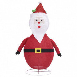 Weihnachtsmann-Figur LED Luxus Stoff 90 cm
