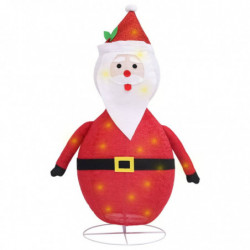 Weihnachtsmann-Figur LED Luxus Stoff 120 cm