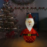 Weihnachtsmann-Figur LED Luxus Stoff 120 cm