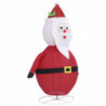 Weihnachtsmann-Figur LED Luxus Stoff 120 cm