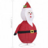 Weihnachtsmann-Figur LED Luxus Stoff 120 cm