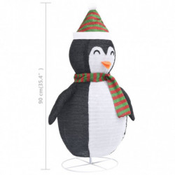Pinguin-Figur Weihnachtsdekoration LED Luxus Stoff 90 cm