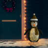 Pinguin-Figur Weihnachtsdekoration LED Luxus Stoff 120 cm