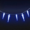 Eiszapfen-Lichterkette 40 Stk. Blau Acryl Fernbedienung