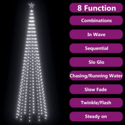 Weihnachtsbaum-Dekoration Kegelform 752 LEDs 160x500cm Kaltweiß