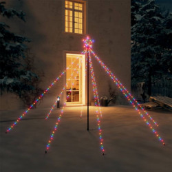 Weihnachtsbaum-Lichterkette Indoor Outdoor 400 LEDs Bunt 2,5 m