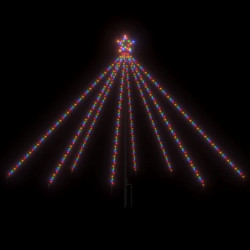 Weihnachtsbaum-Lichterkette Indoor Outdoor 400 LEDs Bunt 2,5 m
