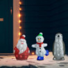 3-tlg. LED Weihnachtsfiguren-Set Acryl für drinnen und draußen