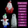 3-tlg. LED Weihnachtsfiguren-Set Acryl für drinnen und draußen