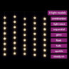 LED-Lichtervorhang mit Sternen 200 LEDs Warmweiß 8 Funktionen