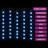 LED-Lichtervorhang mit Sternen 200 LED Blau 8 Funktionen