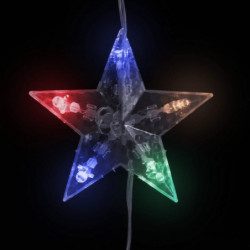 LED-Lichtervorhang mit Sternen 500 LED Bunt 8 Funktionen