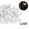 LED-Lichterkette Kugeln 20m 200 LEDs Warmweiß 8 Funktionen
