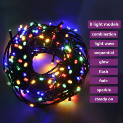Lichterkette mit 400 LEDs Mehrfarbig 40 m 8 Lichteffekte
