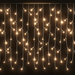 LED-Vorhang mit Eiszapfen 10 m 400 LED 8 Funktionen Warmweiß