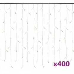 LED-Vorhang mit Eiszapfen 10 m 400 LED 8 Funktionen Kaltweiß