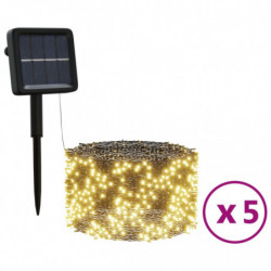 Indoor-/Outdoor-Solarlichterkette 5 Stk. 5x200 LED Warmweiß