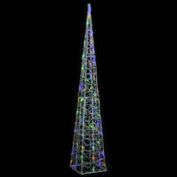 LED-Leuchtkegel Acryl Deko Mehrfarbig 120 cm