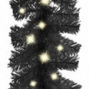Weihnachtsgirlande mit LED-Lichtern 20 m Schwarz
