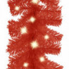 Weihnachtsgirlande mit LED-Lichtern 10 m Rot