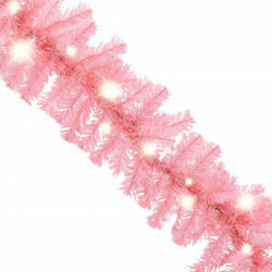 Weihnachtsgirlande mit LED-Lichtern 10 m Rosa