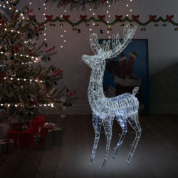 LED-Rentier Weihnachtsdeko XXL Acryl 250 LEDs 180 cm Kaltweiß