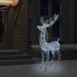 LED-Rentier Weihnachtsdeko XXL Acryl 250 LEDs 180 cm Kaltweiß