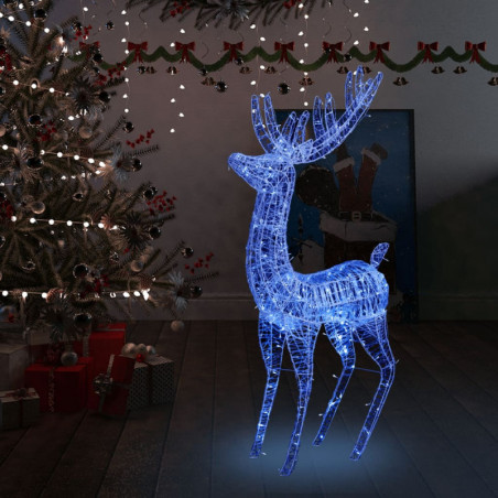 XXL Weihnachtsdekoration LED-Rentier Acryl 250 LEDs 180 cm Blau