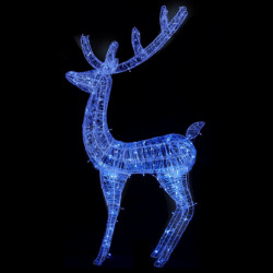 XXL Weihnachtsdekoration LED-Rentier Acryl 250 LEDs 180 cm Blau
