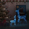 LED-Rentier-Familie Weihnachtsdeko Acryl 160 LEDs Blau