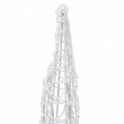 LED-Leuchtkegel Acryl Deko Pyramide Warmweiß 60 cm