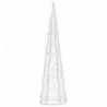 LED-Leuchtkegel Acryl Deko Pyramide Kaltweiß 60 cm