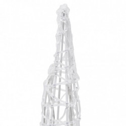 LED-Leuchtkegel Acryl Deko Pyramide Kaltweiß 60 cm
