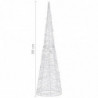 LED-Leuchtkegel Acryl Deko Pyramide Warmweiß 90 cm