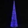 LED-Leuchtkegel Acryl Deko Pyramide Blau 90 cm