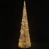LED-Leuchtkegel Acryl Deko Pyramide Warmweiß 120 cm