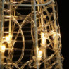 LED-Leuchtkegel Acryl Deko Pyramide Warmweiß 120 cm
