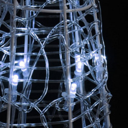 LED-Leuchtkegel Acryl Deko Pyramide Kaltweiß 120 cm