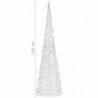 LED-Leuchtkegel Acryl Deko Pyramide Bunt 120 cm