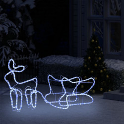Weihnachtsdekoration Rentiere und Schlitten Outdoor 252 LEDs