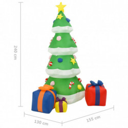 Aufblasbarer Weihnachtsbaum Deko LED Innen Außen 240 cm